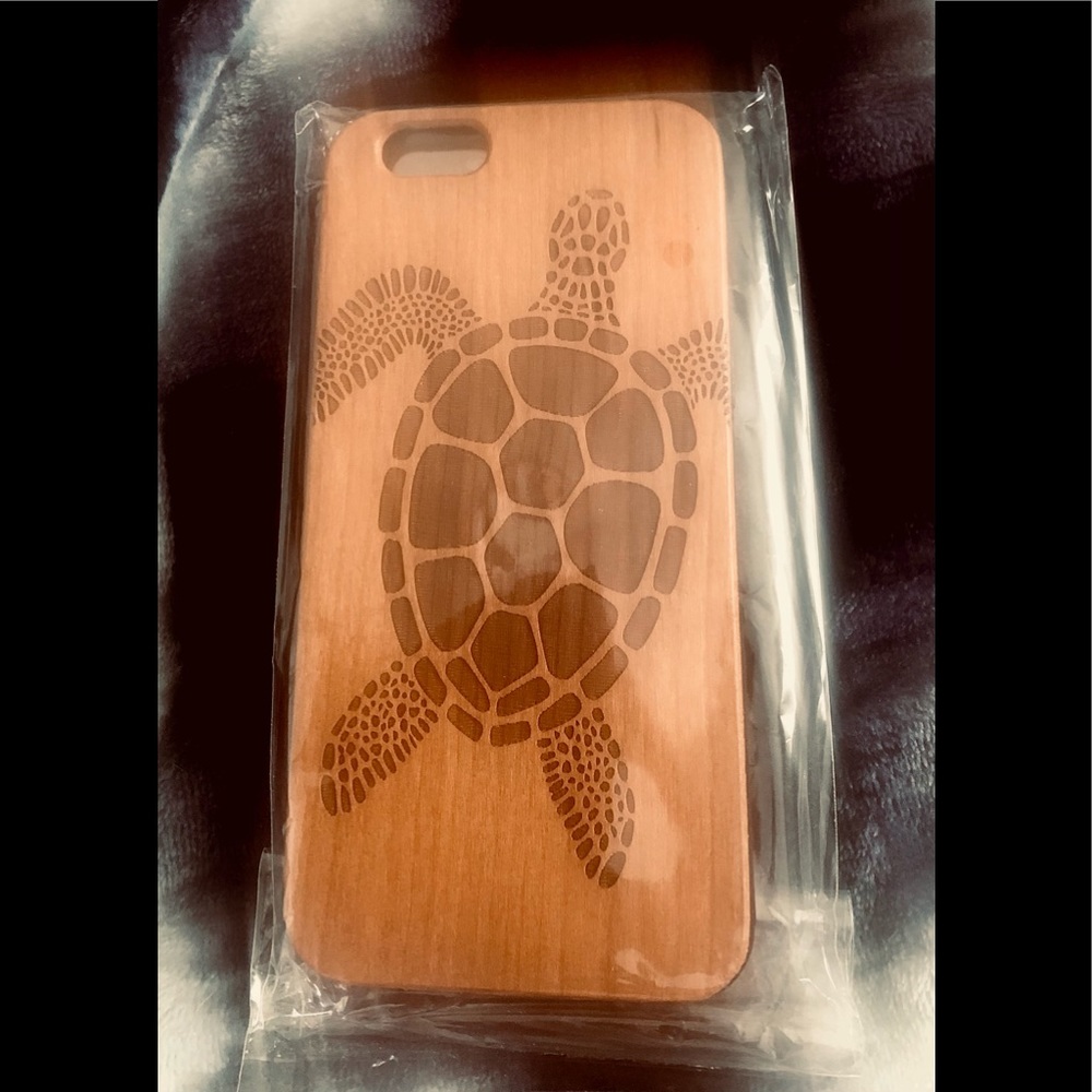 Wooden Case for iPhone 6S,Natural Real Wood Engraved Sea Turtle.. New